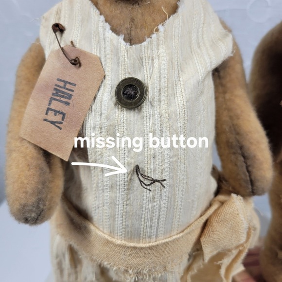 Honey and Me Herbert Haley Bunny Rabbits Folk Art Primitive Easter Spring Decor - Picture 4 of 16